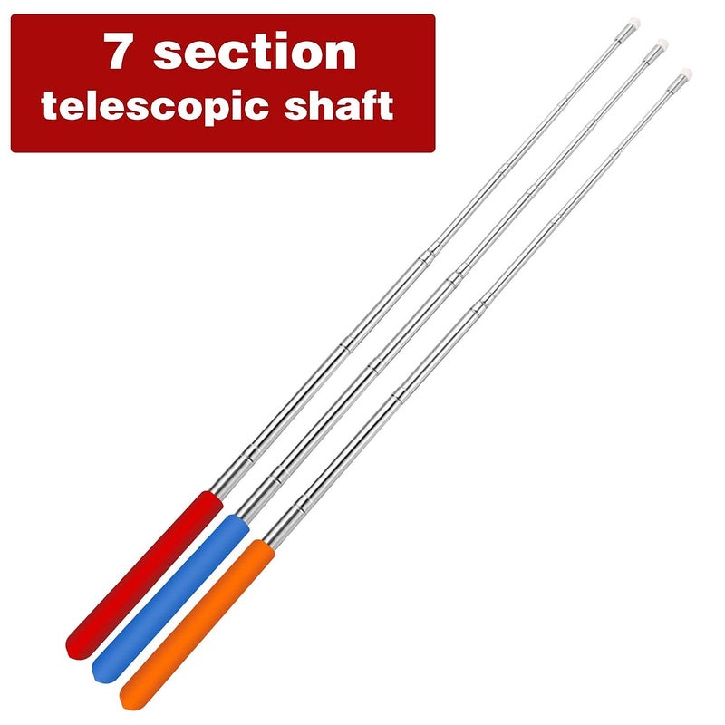 Virtue Morals 6 Pcs Telescopic Teachers Pointer, Retractable Whiteboard Pointer for Teachers, Coach, Presenter, Classroom, Extends to 39 Inches - Image 3